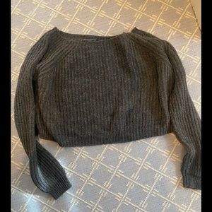 Brandy Melville charcoal cropped sweater